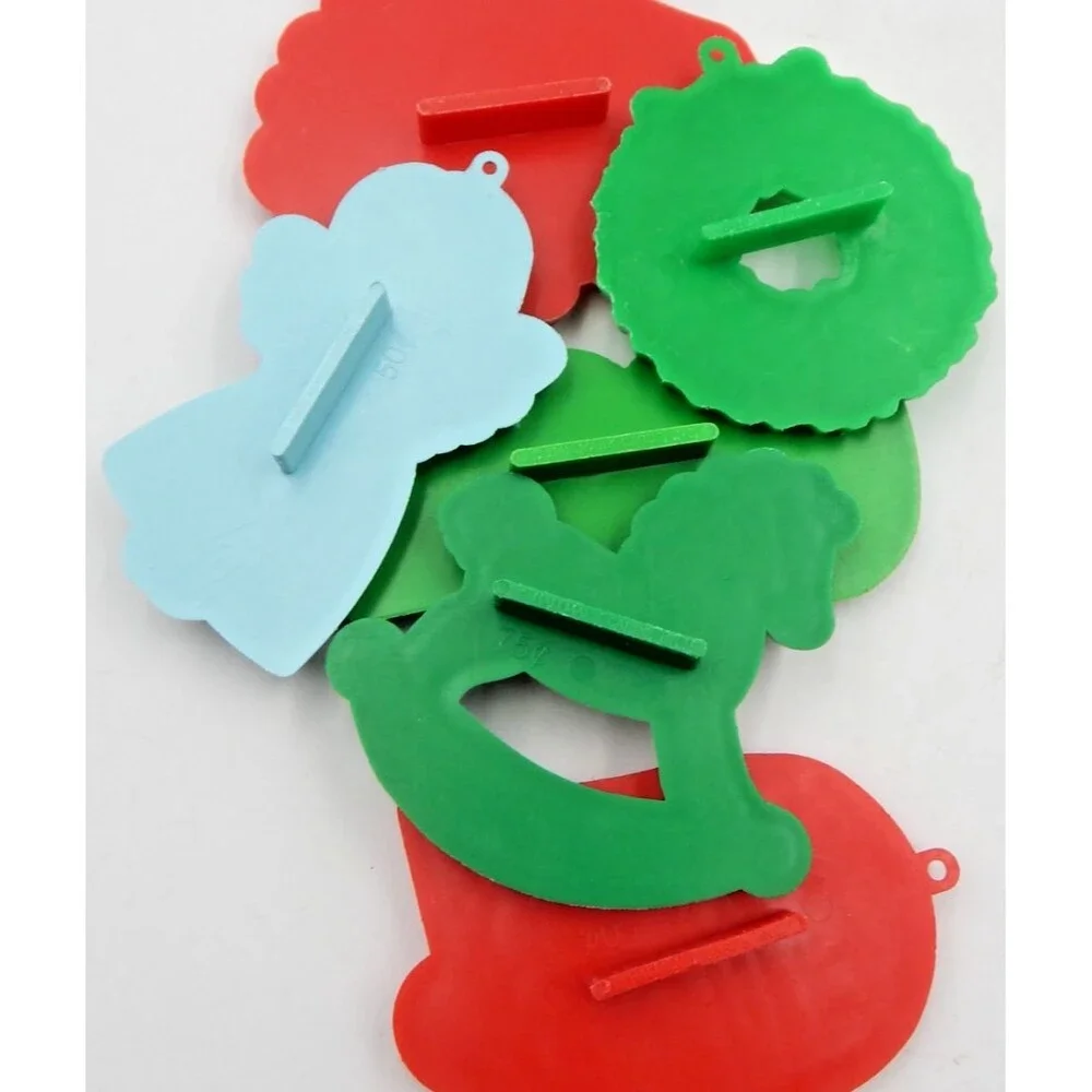 Hallmark Cards Holiday Cookie Cutters Ornaments Plastic Lot 10 1970 & 1980's
